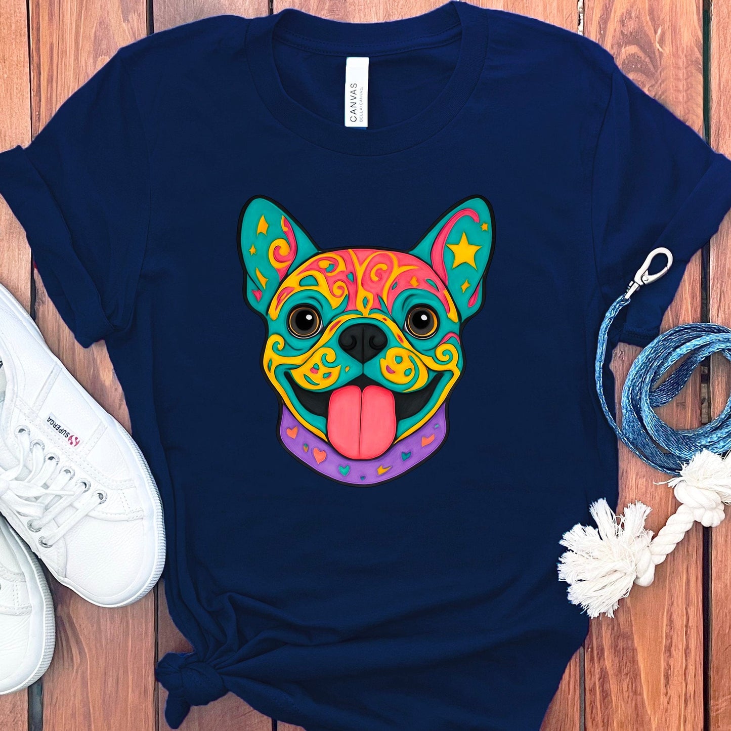 Colorful French Bulldog Graphic T-Shirt product