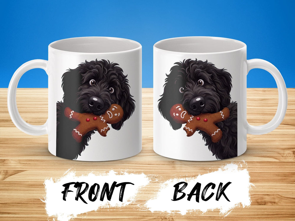 Black Goldendoodle Cookie Thief Mug in by Puppy Jo
