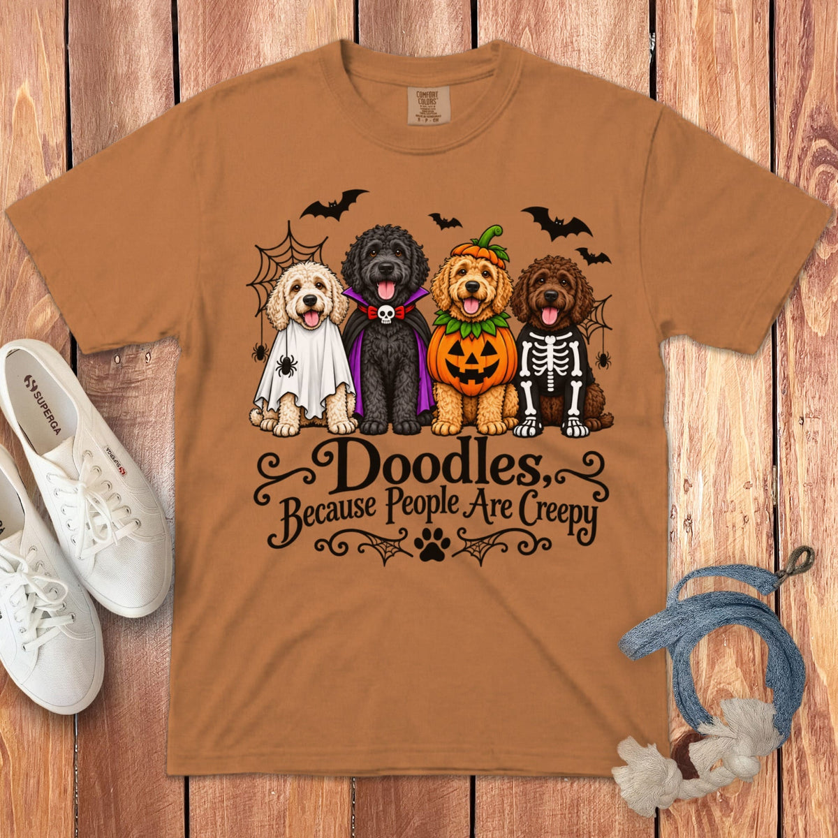 Doodles Creep Signature T-Shirt in Yam / S by Puppy Jo