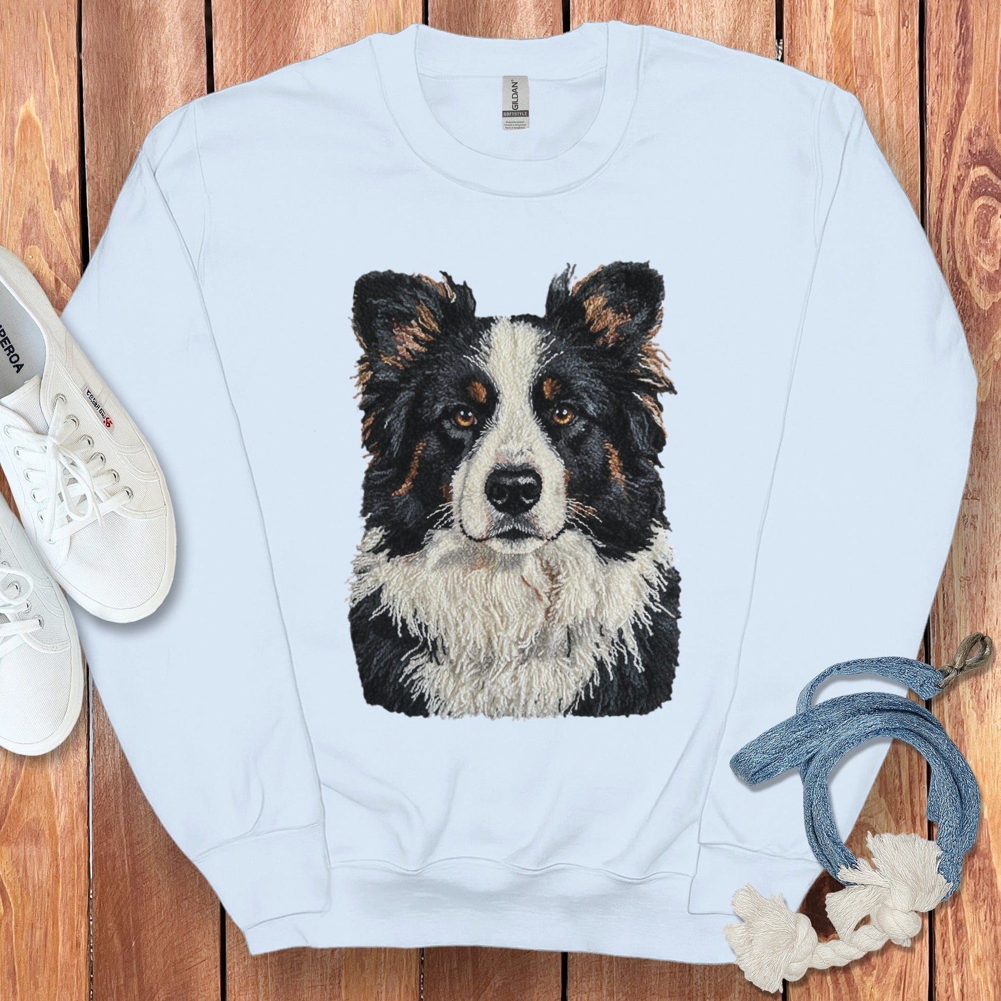 Border Collie Dog Print Sweatshirt Cozy Pet Lover Apparel