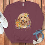 Adorable Floral Dog Printed Sweatshirt for Pet Lovers