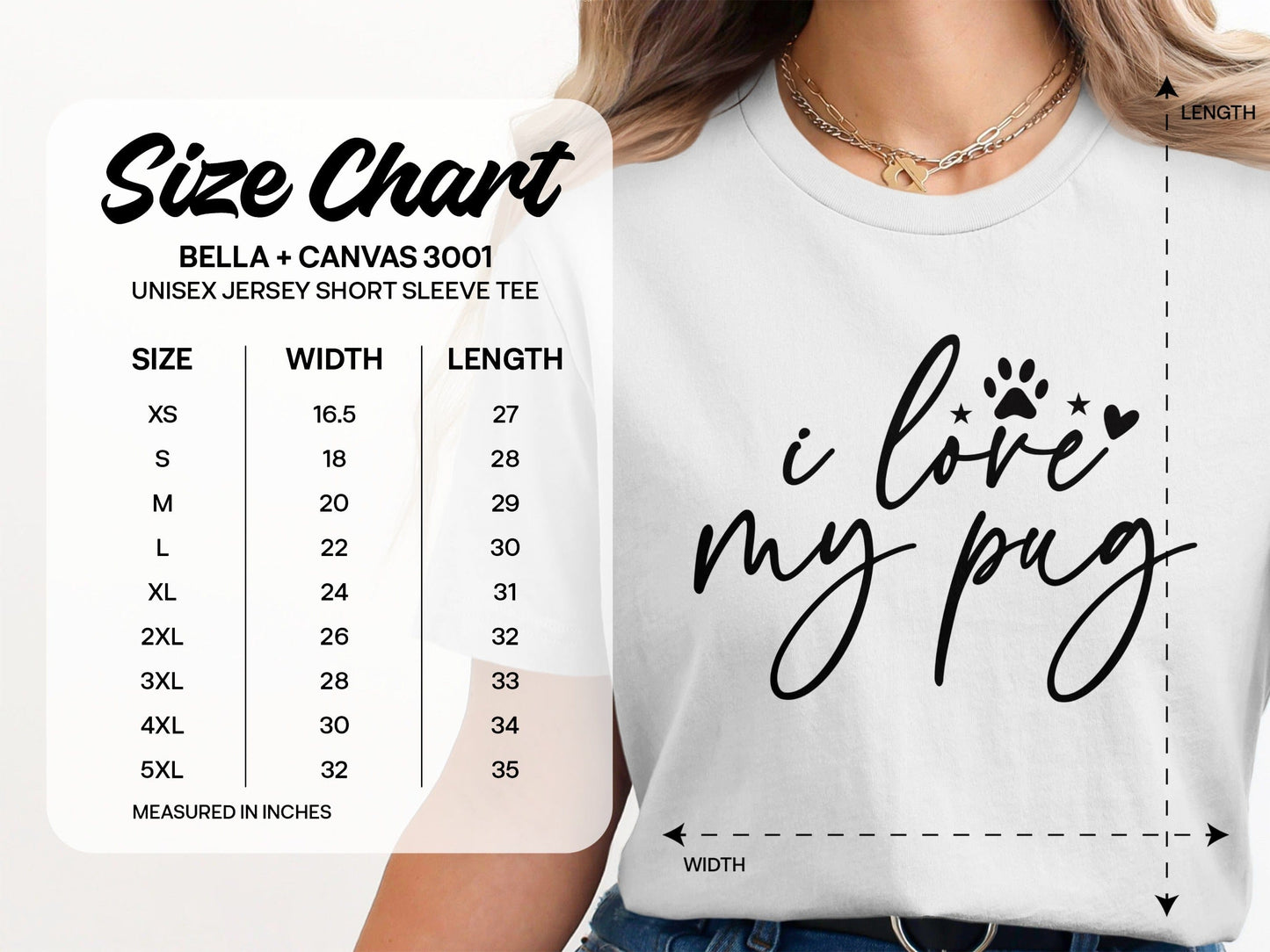 I Love My Pug Unisex Jersey Short Sleeve Tee product