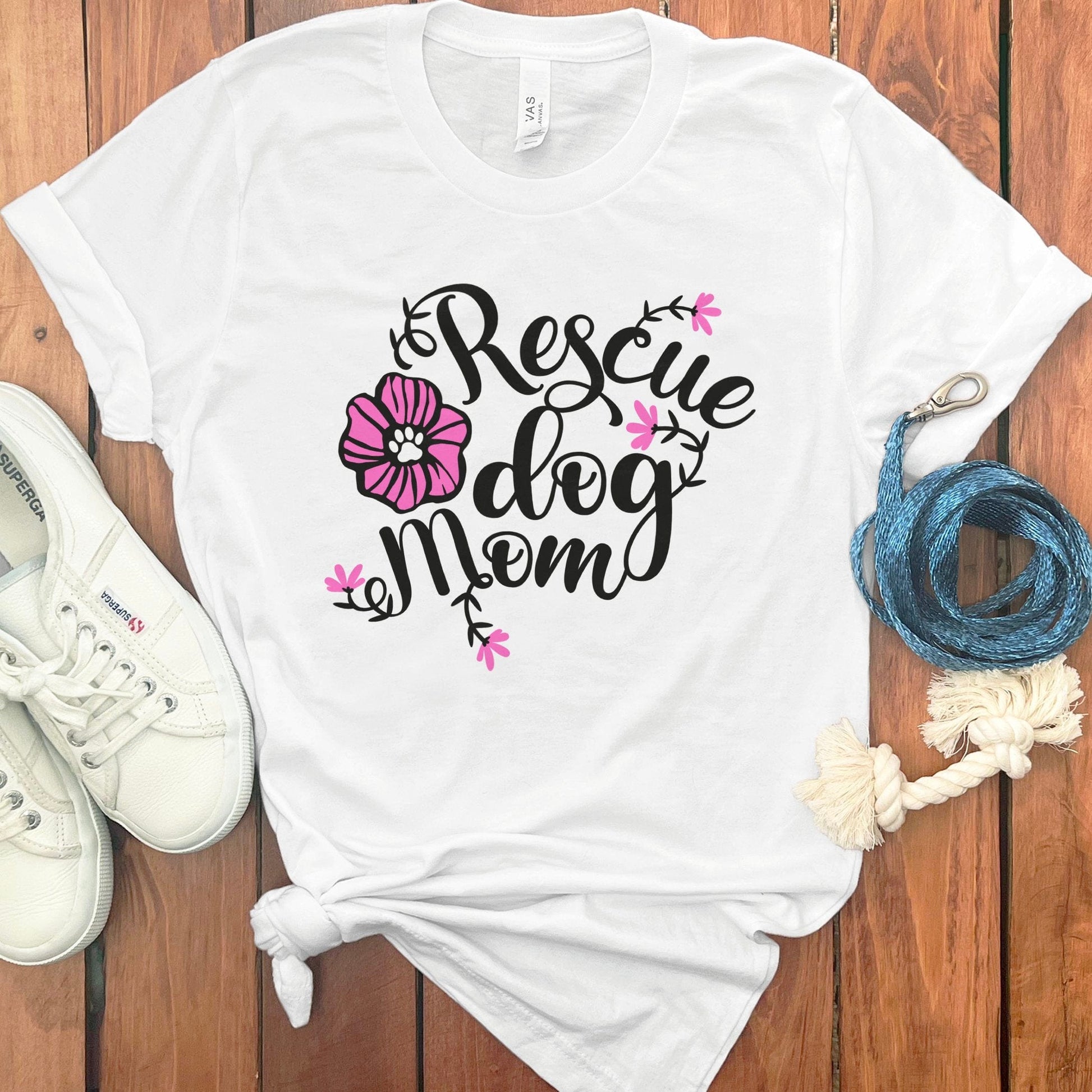 Rescue Dog Mom Graphic Tee Shirt product