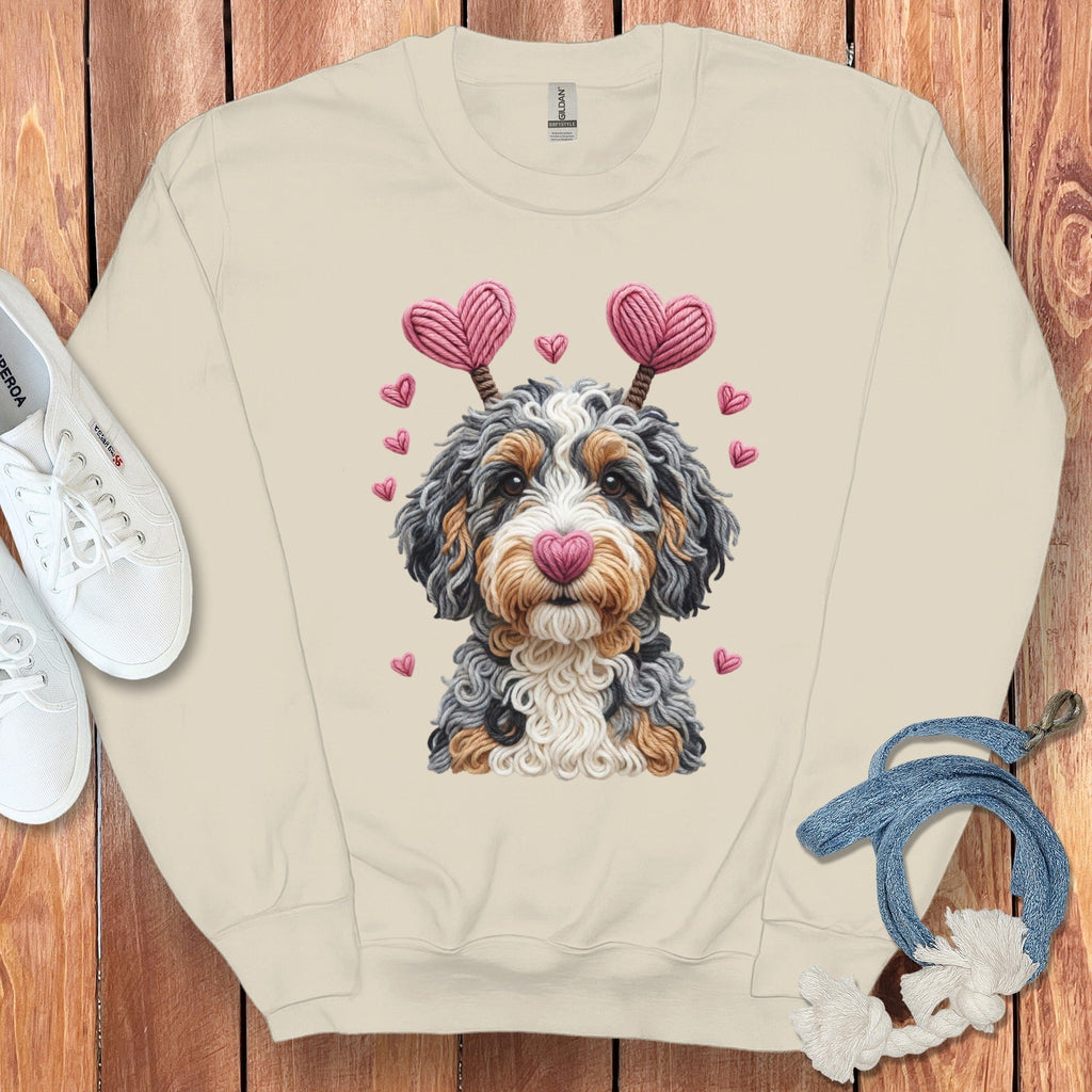 Cute Valentine Heart Puppy Sweatshirt Product