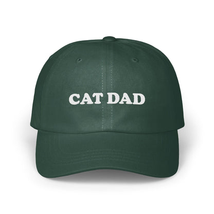 Stylish Green Cat Dad Embroidered Text Dad Hat product