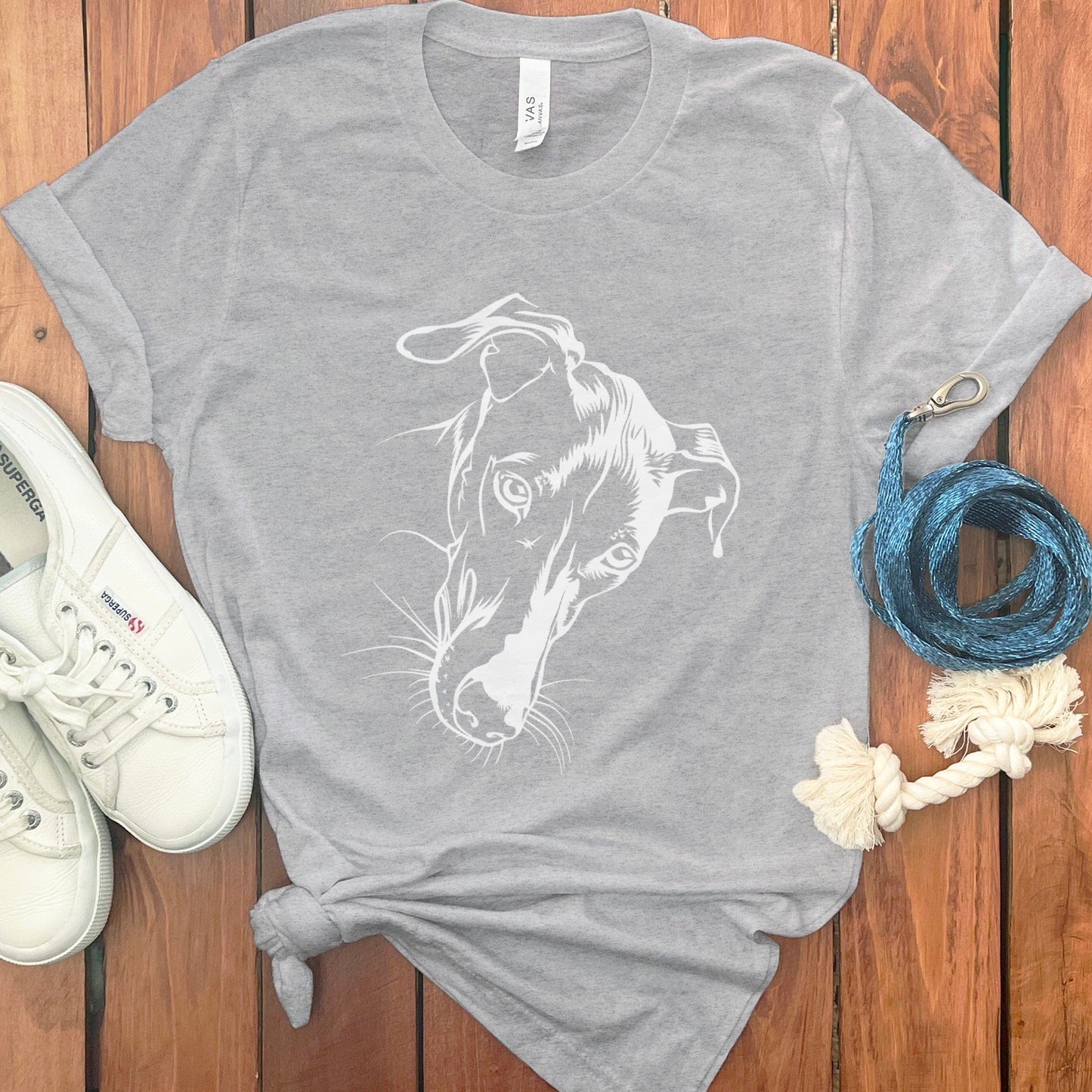 Cute Dog Outline Print T-shirt for Dog Lovers product