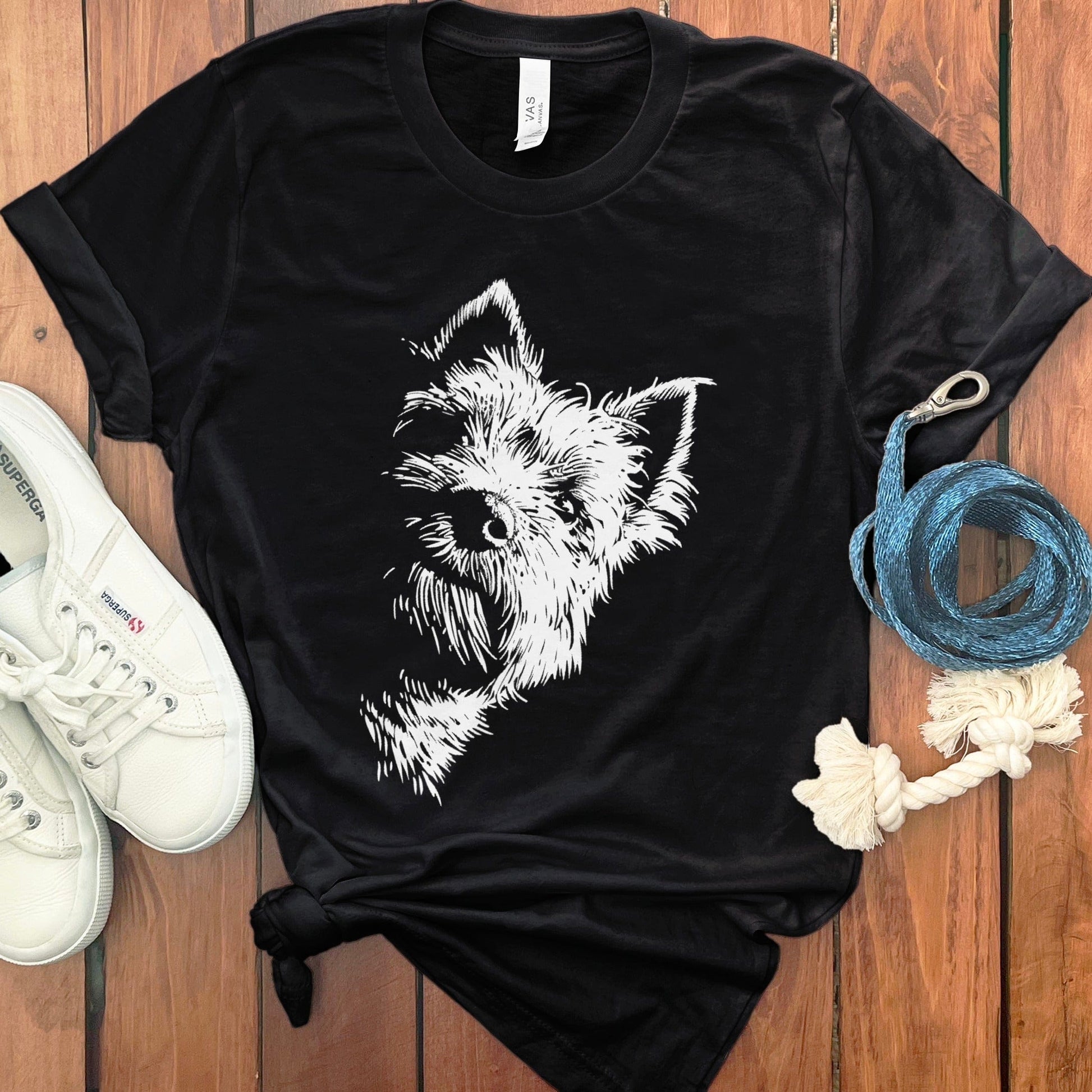 Cute Dog Print Graphic on Stylish T-Shirt product