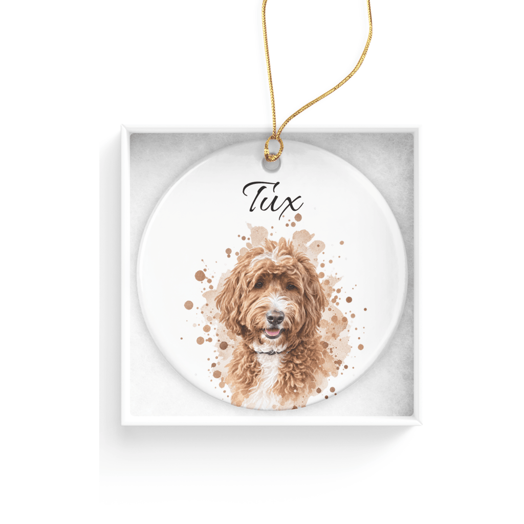 Personalized Watercolor Portrait Pet Ornament in by AnywherePOD