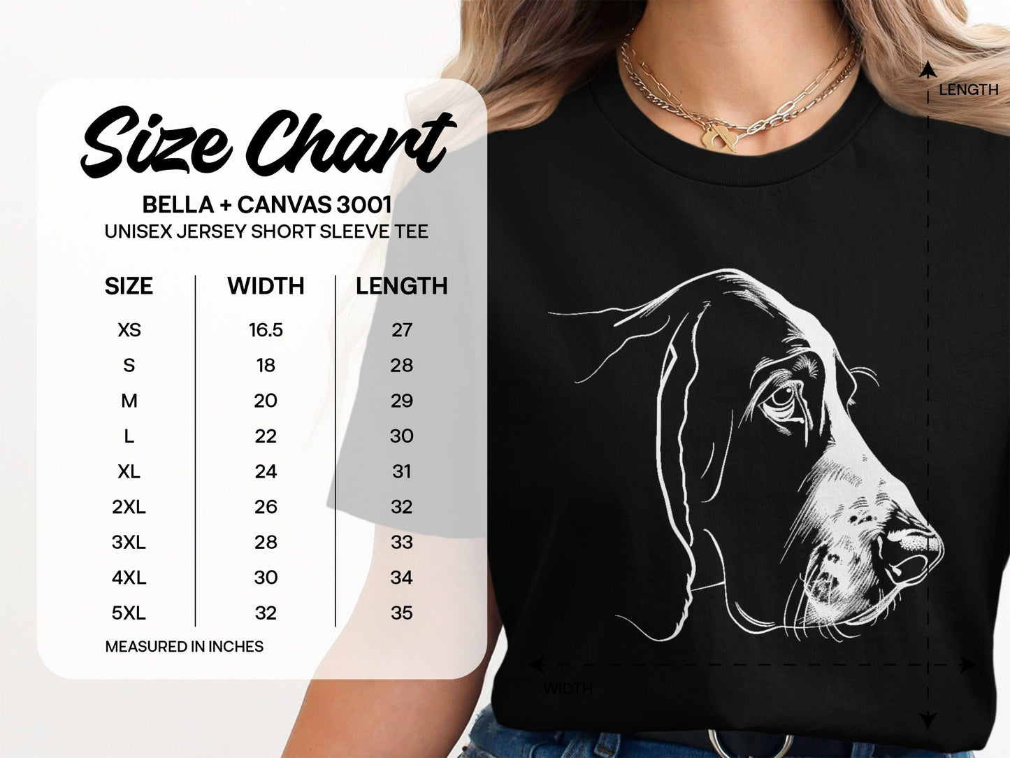 Artistic Hound Dog Design Unisex Jersey Short Sleeve product
