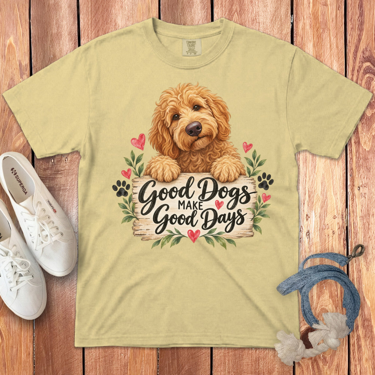 Apricot Goldendoodle Good Days Signature T-Shirt