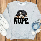 Cute Dog Nope Graphic Pullover Sweatshirt Unisex