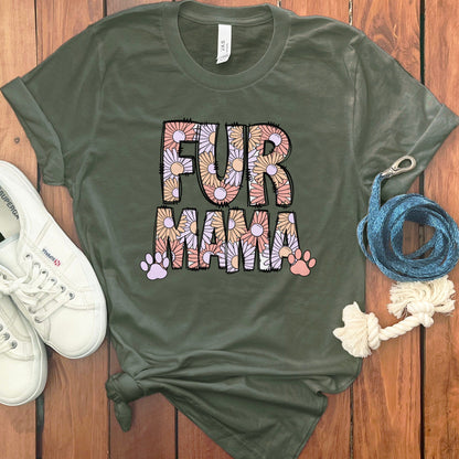 Fur Mama Shirt Perfect Gift Cute Novelty Graphic T-shirt