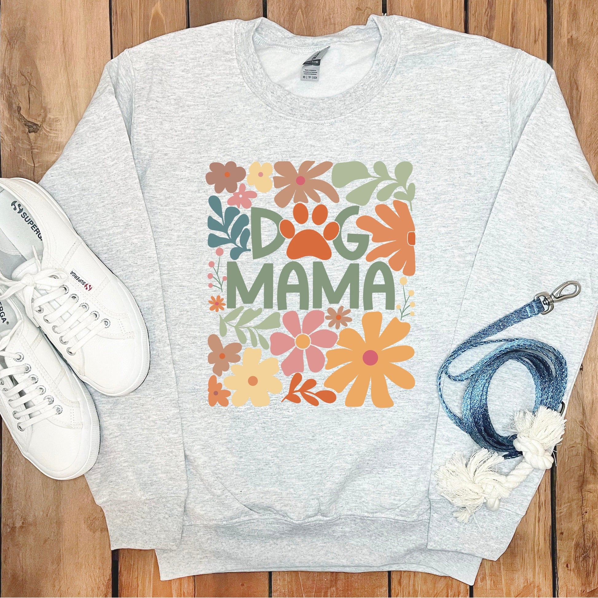 Dog Mama Colorful Floral Sweatshirt product type