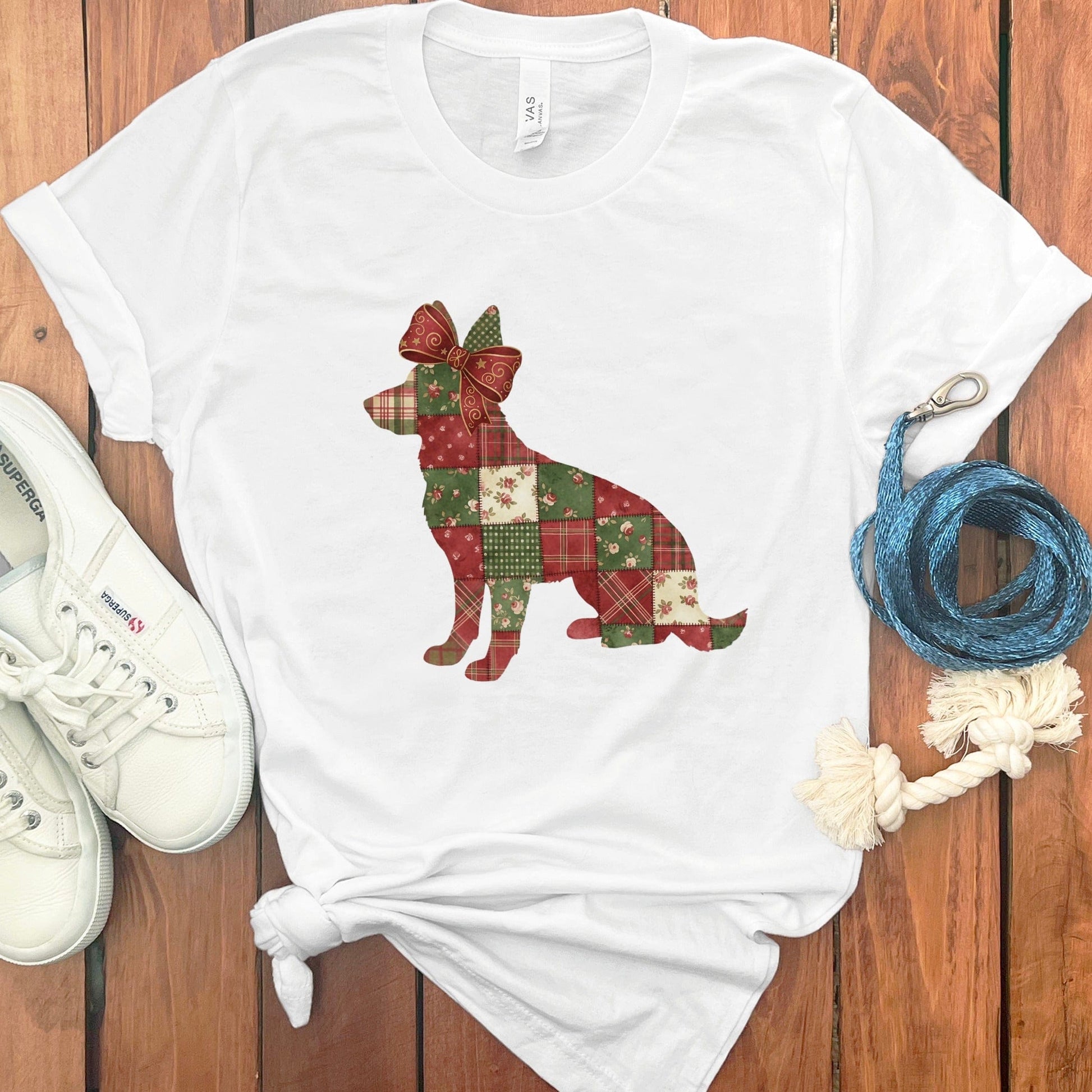 Christmas Dog Pattern Graphic Unisex T-Shirt product type