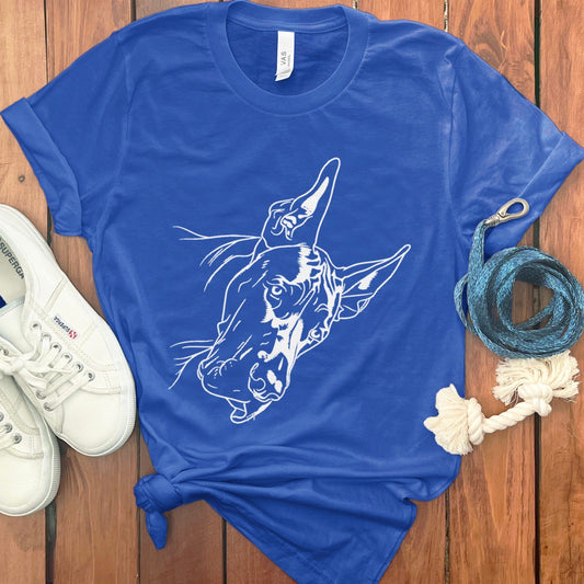 Artistic Dog Face Illustration Design T shirt Product