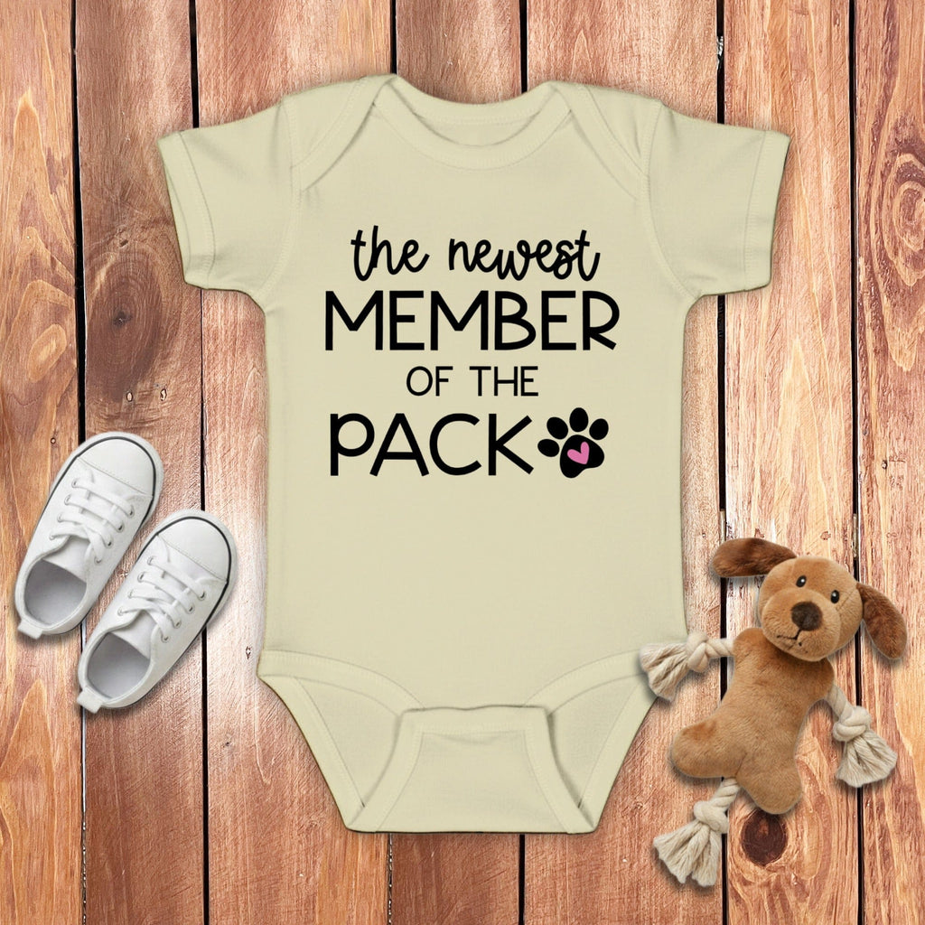Baby Girl Newest Member Bodysuit in Natural / 6M by Puppy Jo