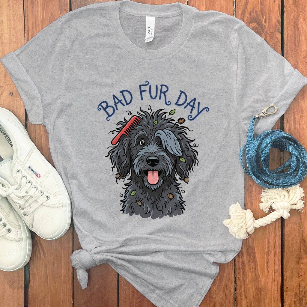 Bad Fur Day T-Shirt in Athletic Heather / S by Puppy Jo