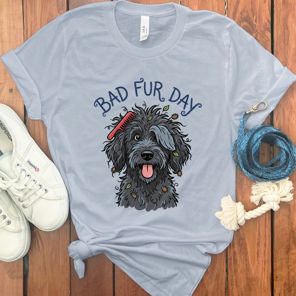 Bad Fur Day T-Shirt in Light Blue / S by Puppy Jo