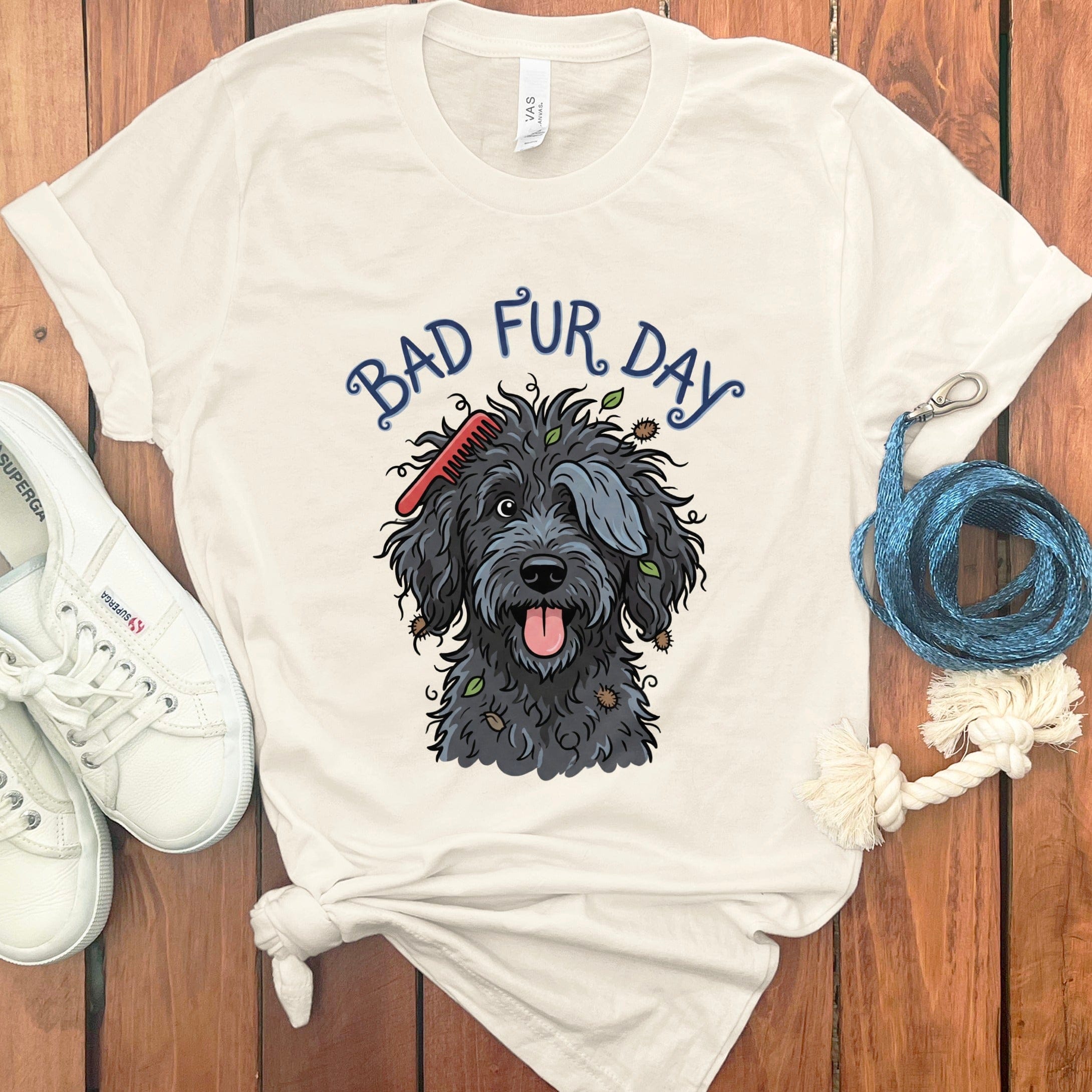 Bad Fur Day T-Shirt in Natural / S by Puppy Jo