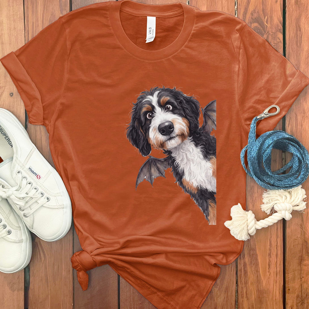 Bat Bernedoodle T-Shirt in Autumn / S by Puppy Jo