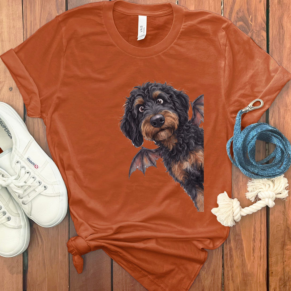 Bat Phantom Goldendoodle T-Shirt in Autumn / S by Puppy Jo
