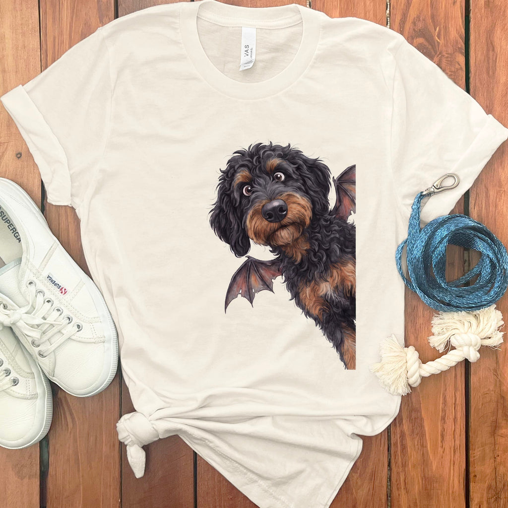 Bat Phantom Goldendoodle T-Shirt in Natural / S by Puppy Jo