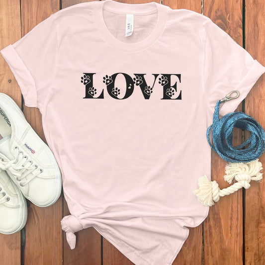 Love With Paw Prints Graphic Tee product type