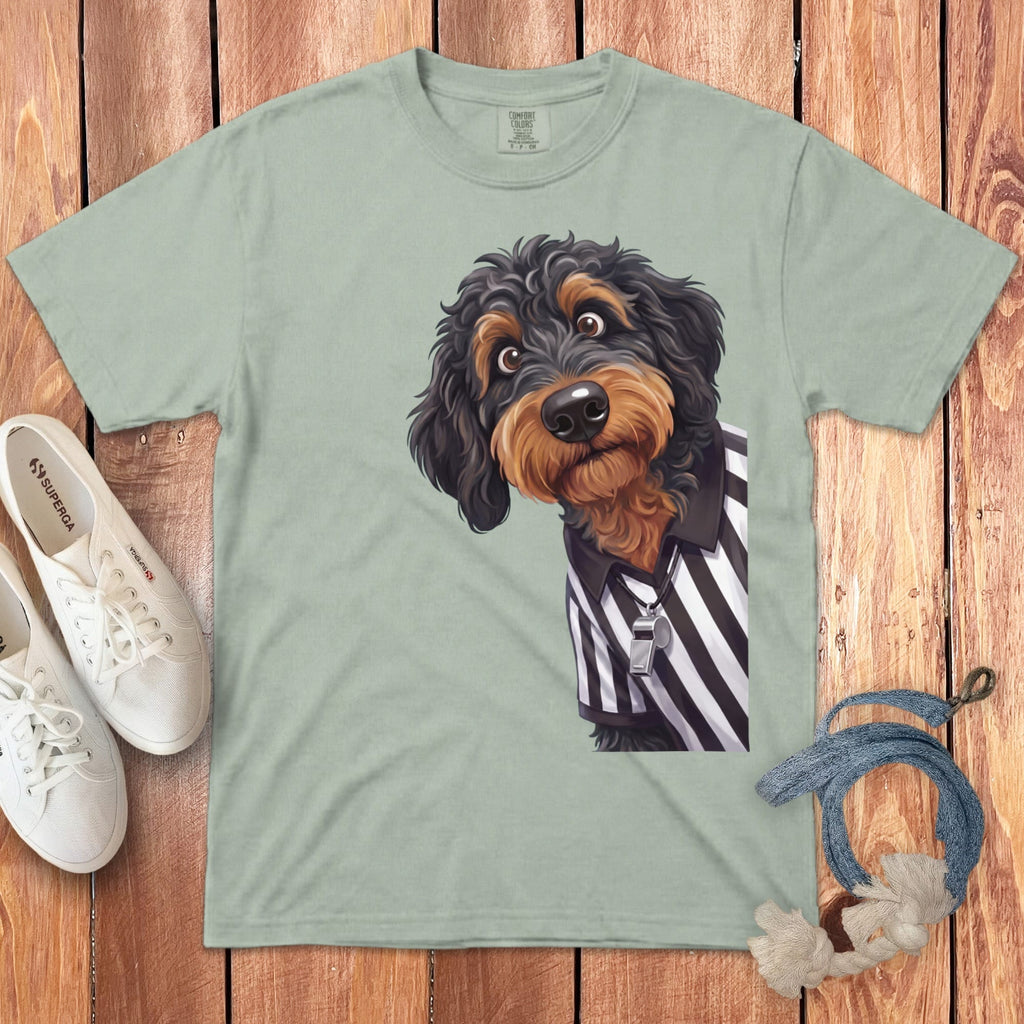 Phantom Goldendoodle Football Referee Signature T-Shirt in Bay / S by Puppy Jo