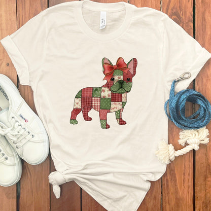 Festive Patchwork French Bulldog Graphic Tee product