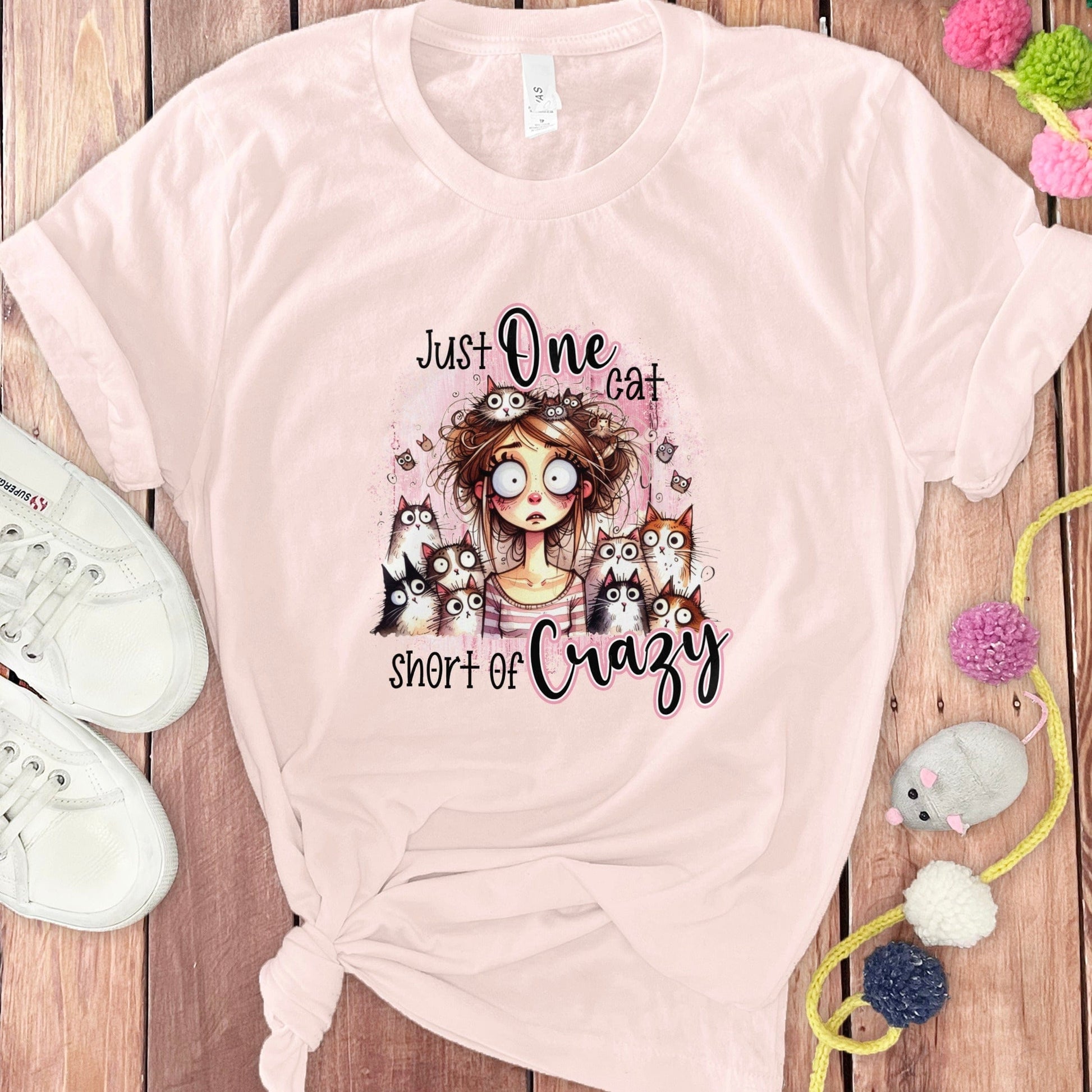 Just One Cat Short of Crazy T-shirt product