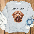 Doodle Love Adorable Dog Illustration Sweatshirt