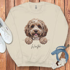 Cute Dog Graphic Print Sweatshirt Fashionable Pullover