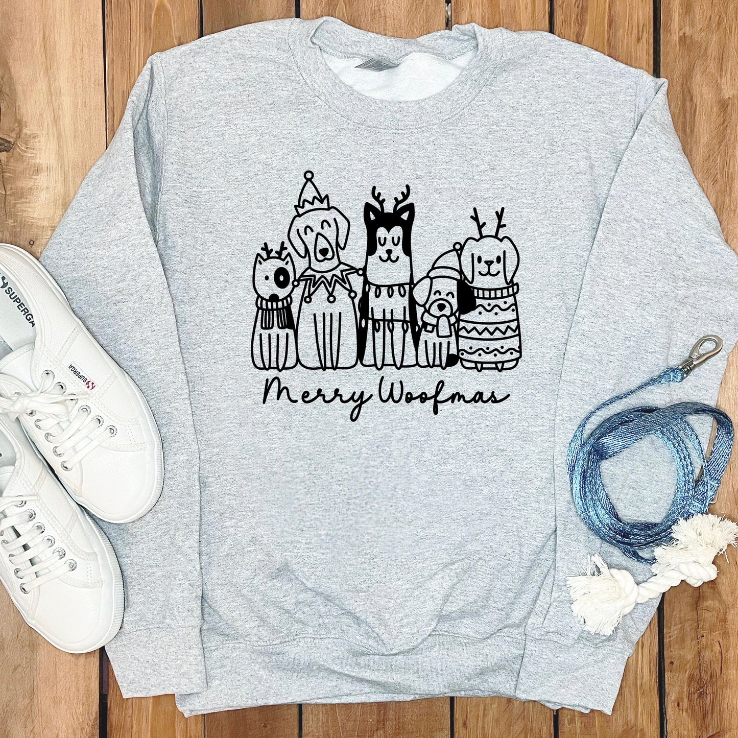 Merry Woofmas Cute Dog Illustration Sweatshirt product