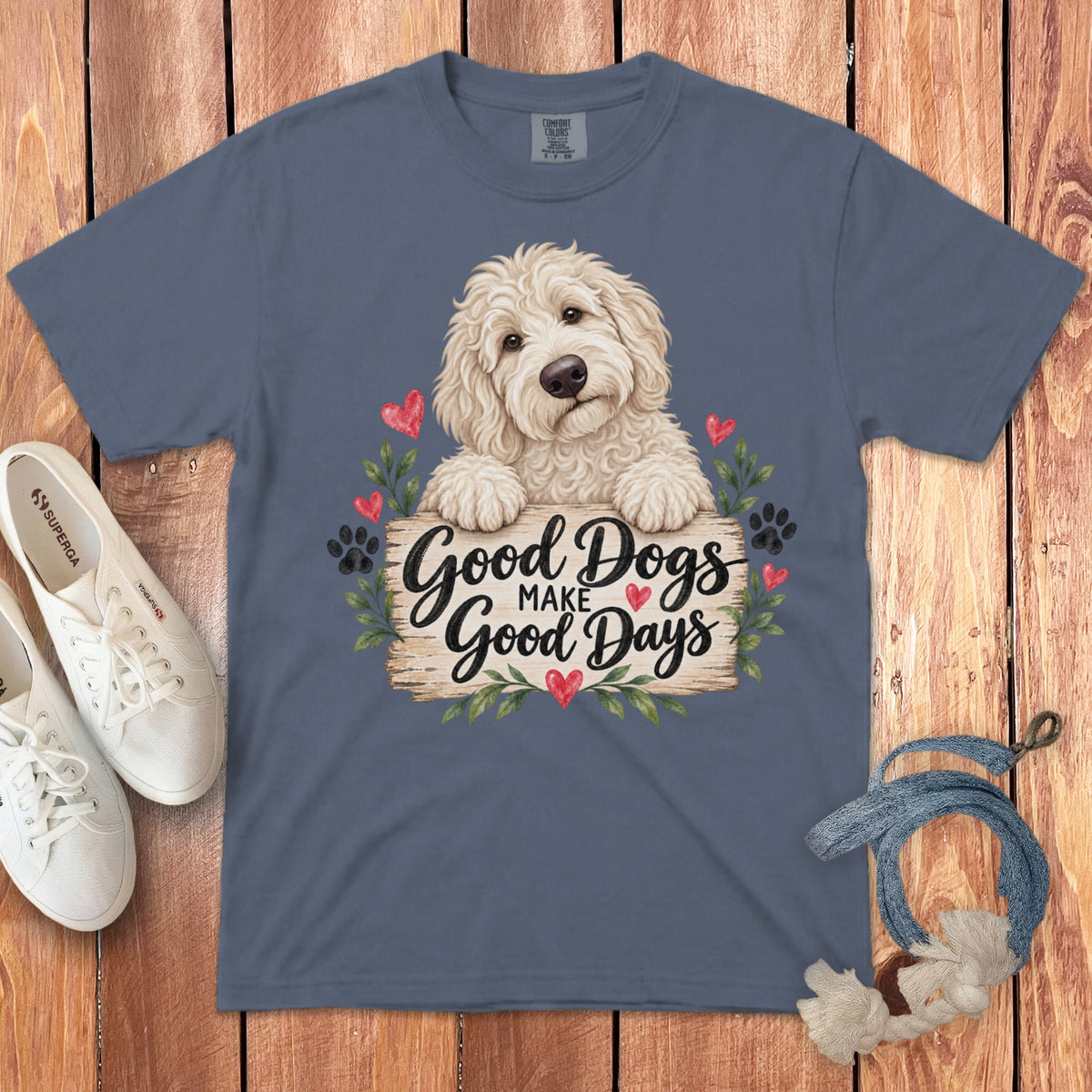 Cream Goldendoodle Good Days Signature T-Shirt