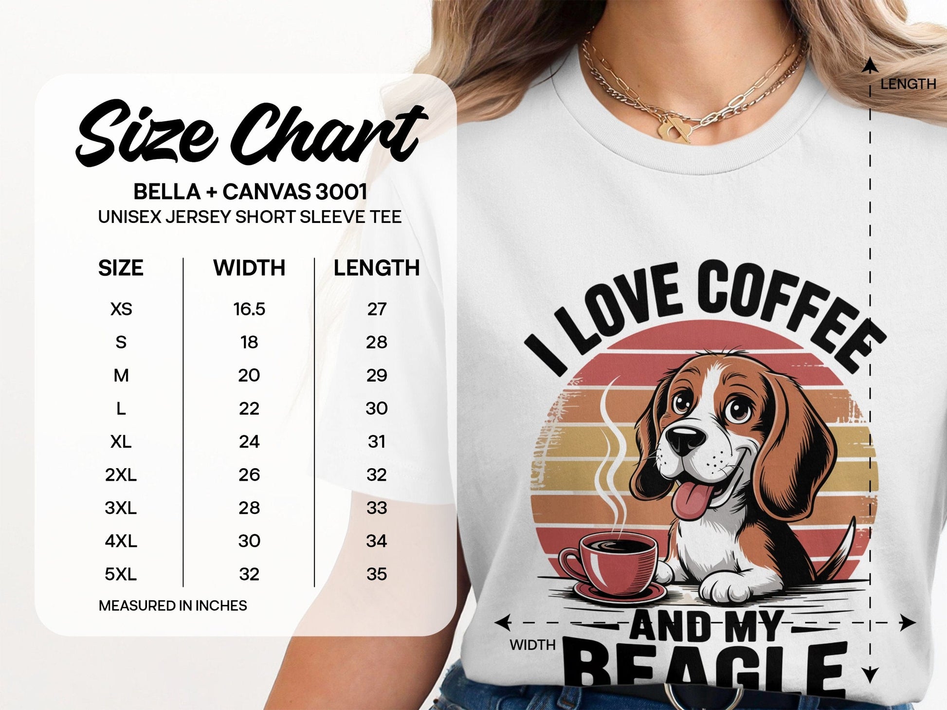 I Love Coffee and My Beagle Unisex Jersey Short Sleeve Tee product type