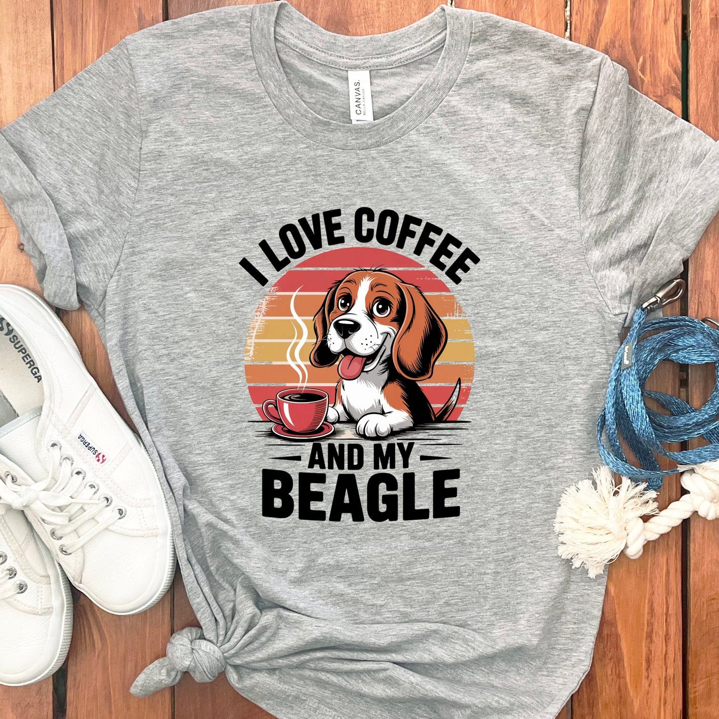 I Love Coffee and My Beagle Graphic T-Shirt product type