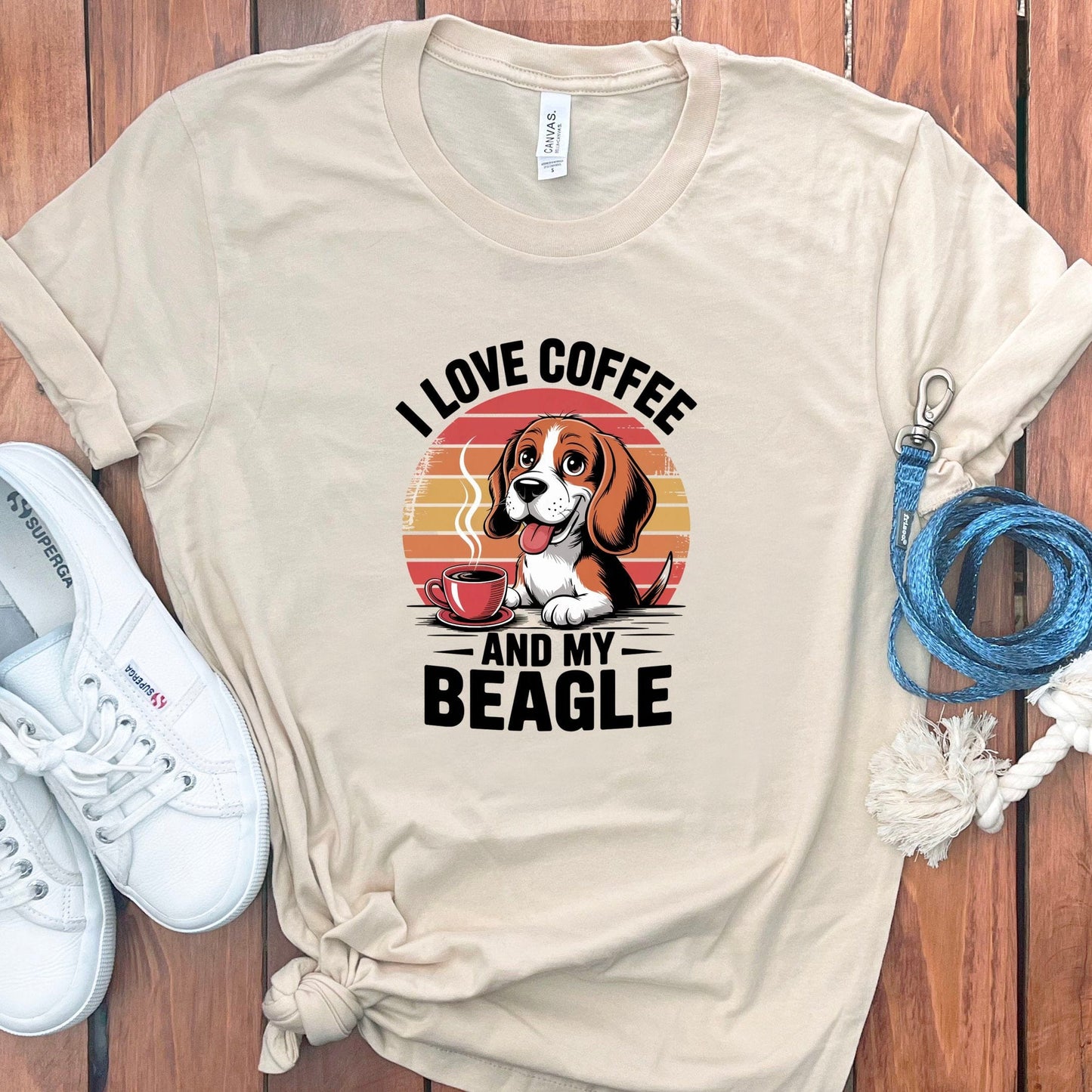 I Love Coffee and My Beagle Graphic Tee product type