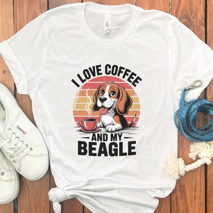 I Love Coffee and My Beagle Graphic T-shirt product