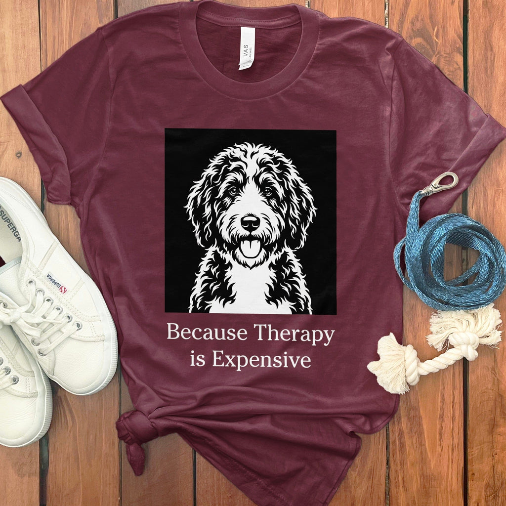 Because Therapy T-Shirt in Maroon / S by Puppy Jo
