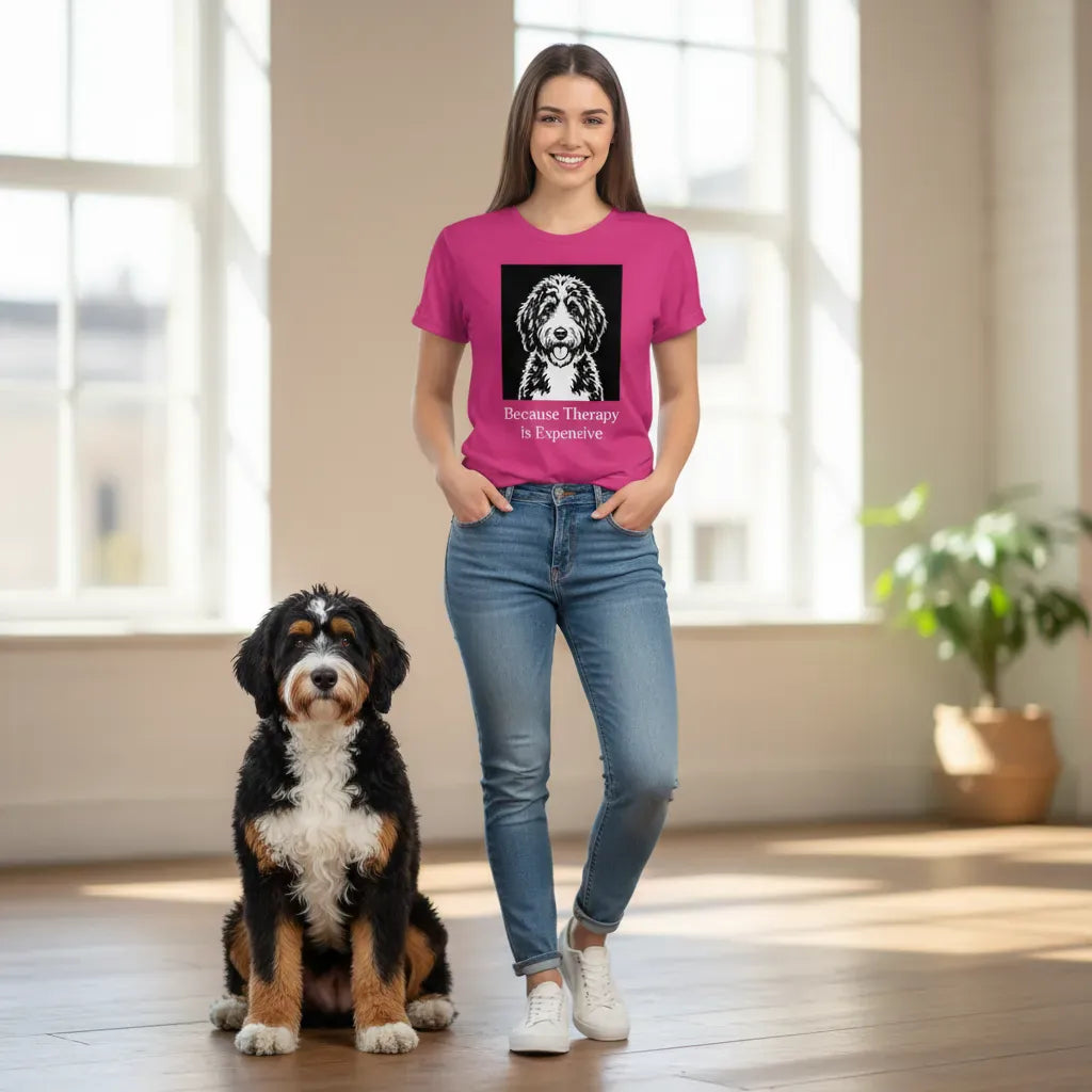 Because Therapy T-Shirt in by Puppy Jo