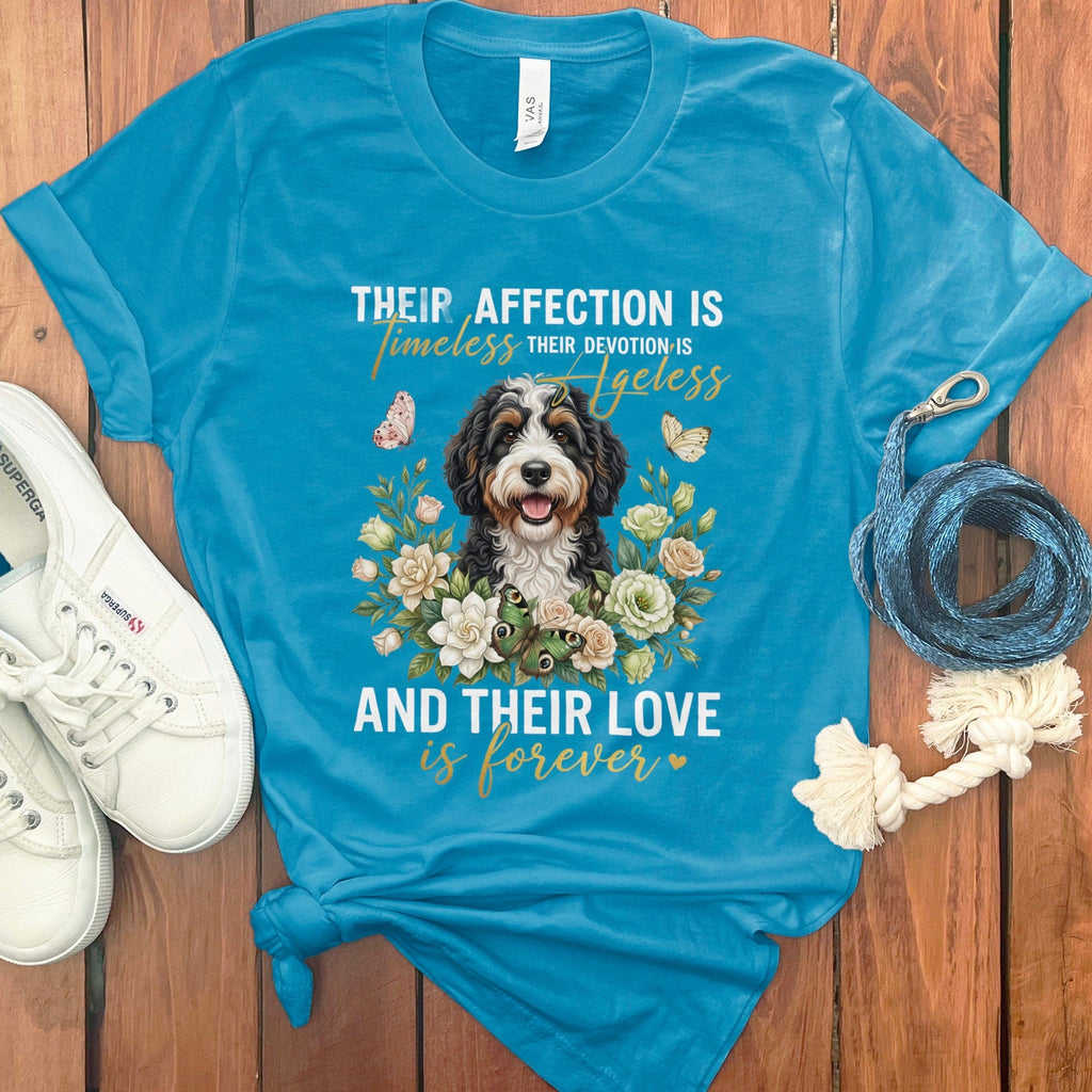 Bernedoodle Affection T-Shirt in Aqua / M by Puppy Jo
