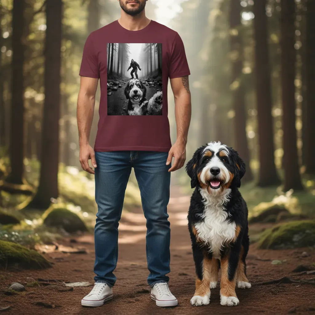 Bernedoodle Bigfoot T-Shirt in by Puppy Jo