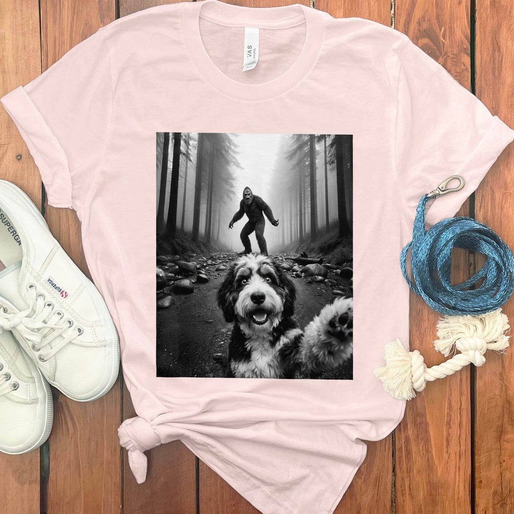 Bernedoodle Bigfoot T-Shirt in Soft Pink / S by Puppy Jo