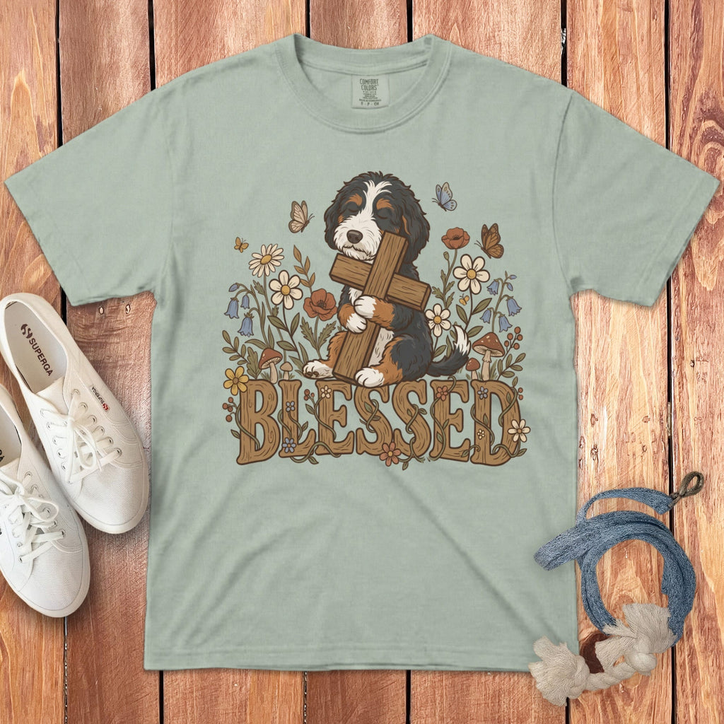 Bernedoodle Blessed Signature T-Shirt in Bay / S by Puppy Jo