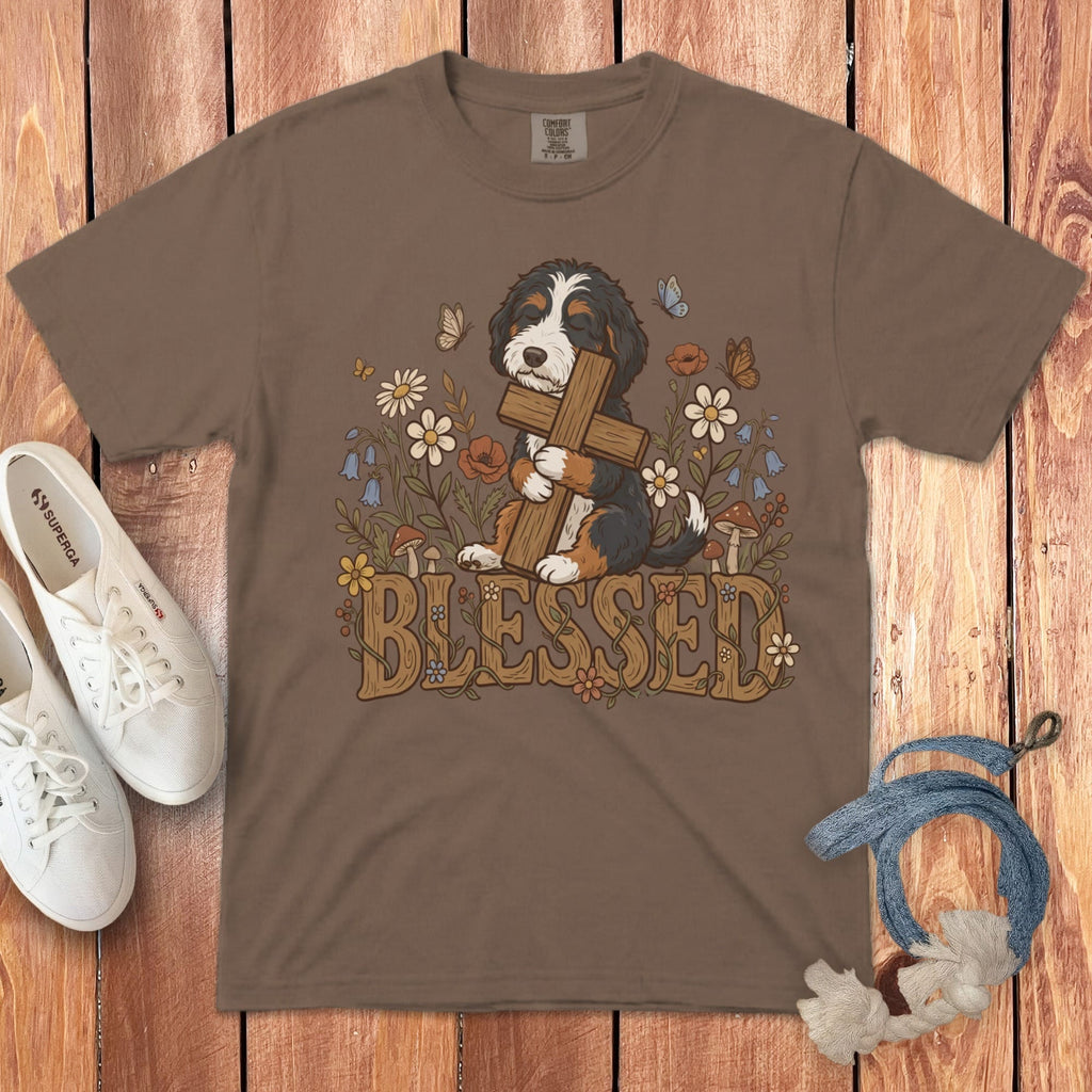 Bernedoodle Blessed Signature T-Shirt in Espresso / S by Puppy Jo