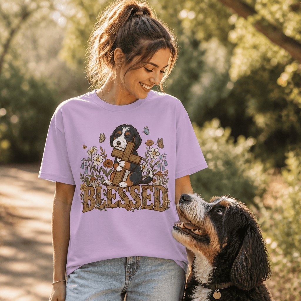 Bernedoodle Blessed Signature T-Shirt in by Puppy Jo
