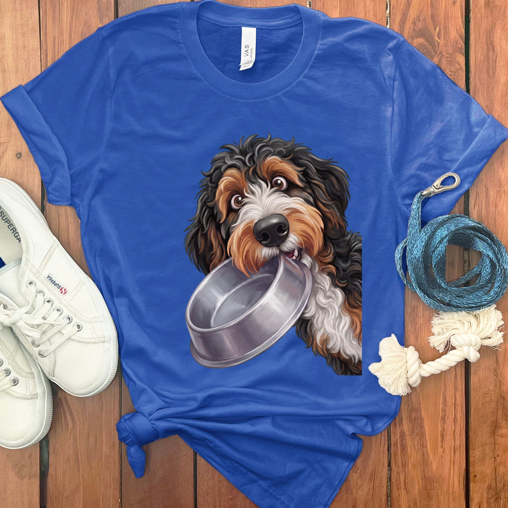 Bernedoodle Bowl T-Shirt in True Royal / S by Puppy Jo