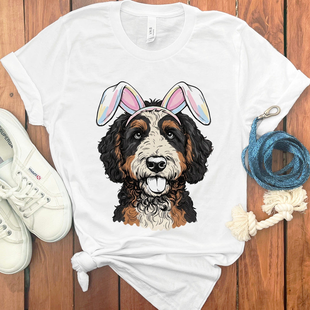 Bernedoodle Bunny T-Shirt in White / S by Puppy Jo