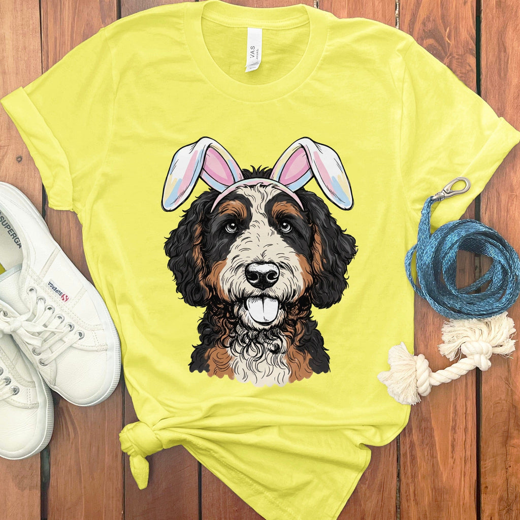 Bernedoodle Bunny T-Shirt in Yellow / S by Puppy Jo