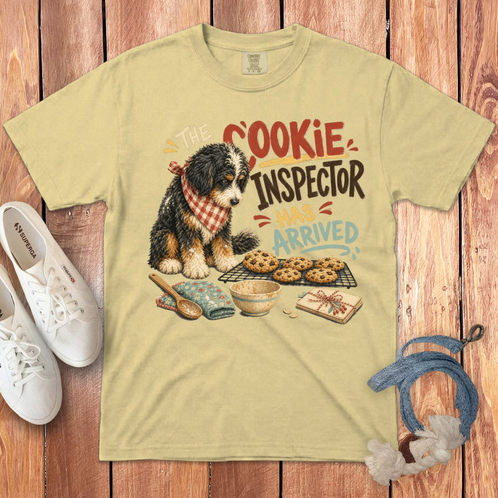 Bernedoodle Cookie Inspector Signature T-Shirt in Butter / S by Puppy Jo